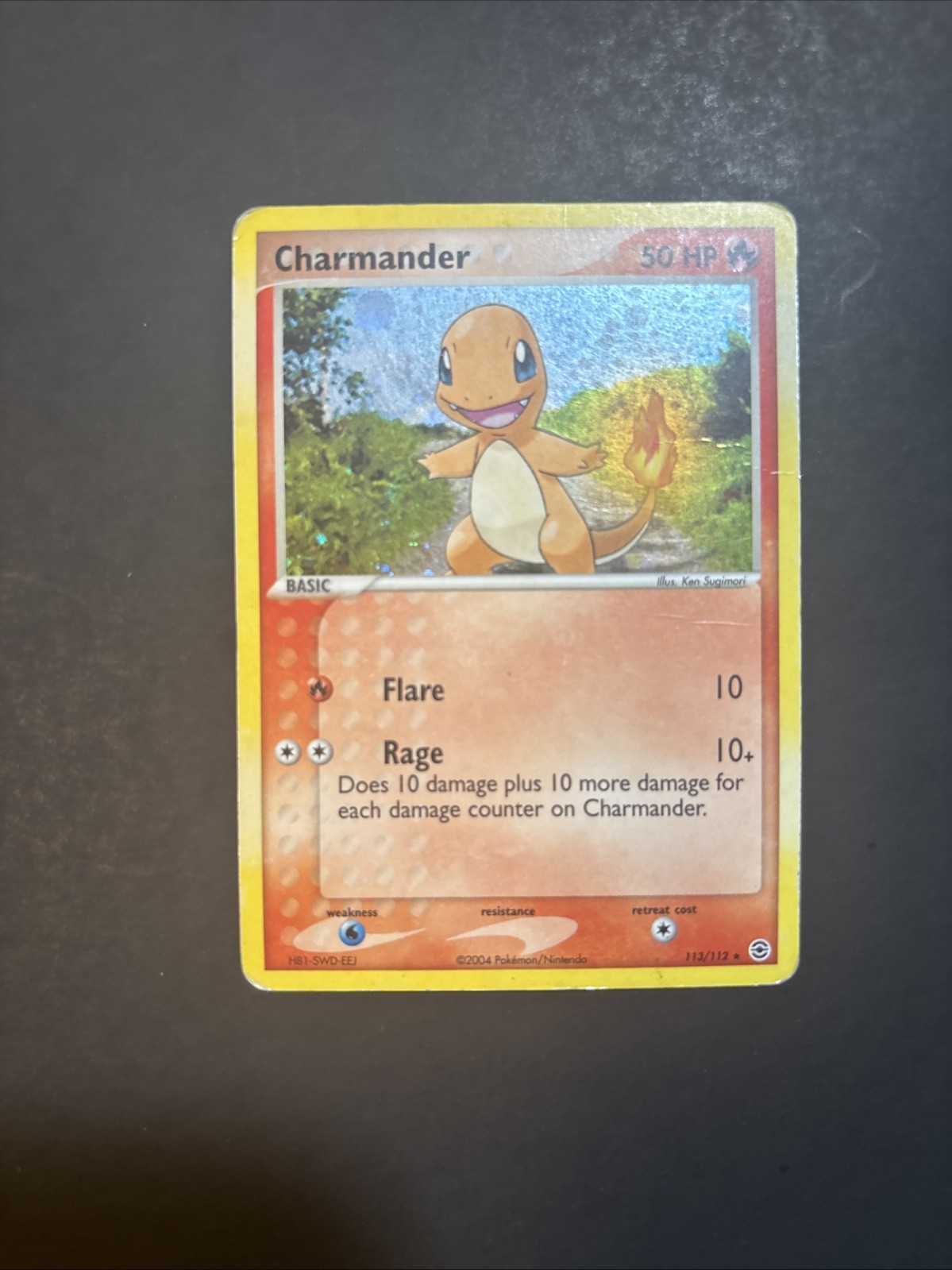 CHARMANDER 113/112 FIRE RED & LEAF GREEN 2004 HOLO SECRET RARE POKEMON CARD ENG