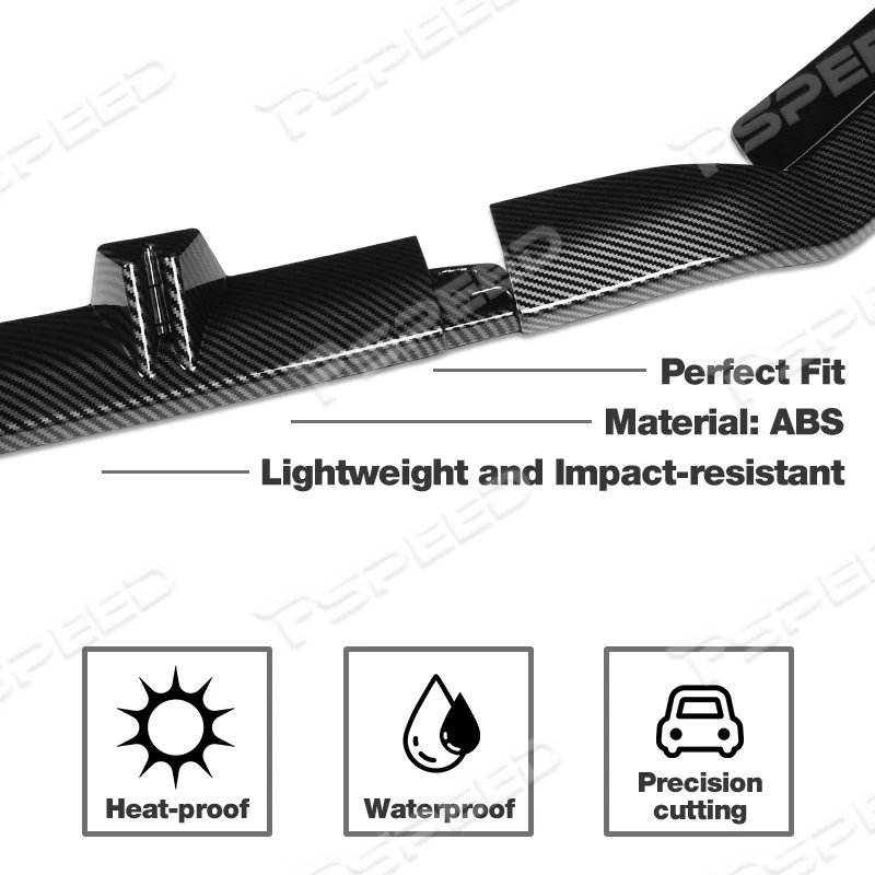 Parachoques delantero con aspecto de carbono para Audi A4 Quattro S4 2013 2014 2015 2016 alerón labio Foto 4 de 4