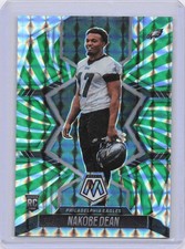 2022 Panini Mosaic Nakobe Dean Green Swirl RC /11 #395 Eagles 137