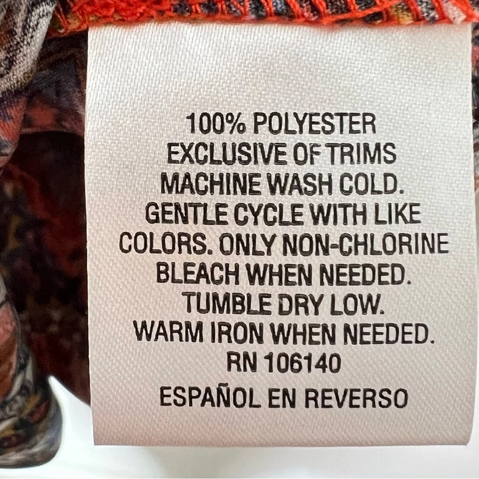 Maison Jules red and blue floral fit and flare dress size XS B183 - Image 3 of 4