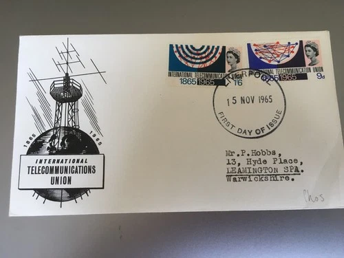 GB STAMPS RARE FIRST DAY COVER 1965 ITU LIVERPOOL PHOSPHOR