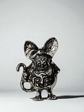 🔥Rat Fink Pin Vintage Ed Roth Mechanic Shirt Hat Badge Classic Hot Rat Rod Car