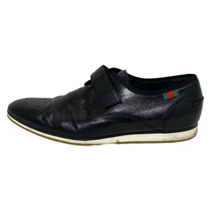 Auth GUCCI Chaussures homme en cuir noir