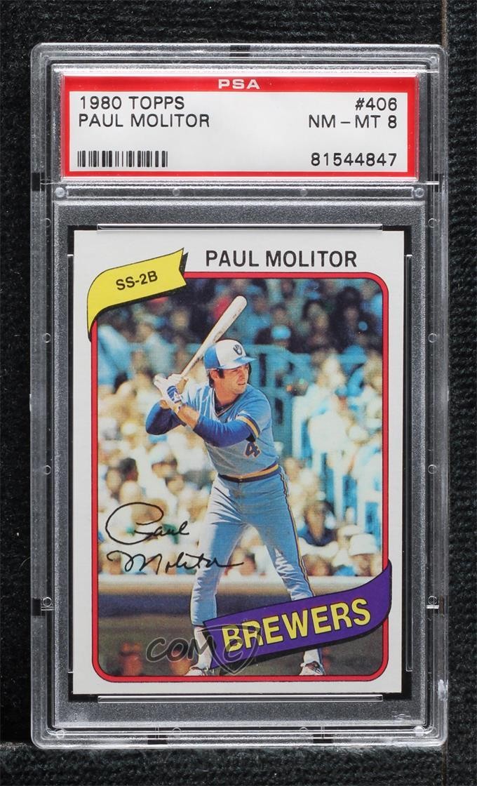 1980 Topps Paul Molitor #406 PSA 8 HOF 0d3