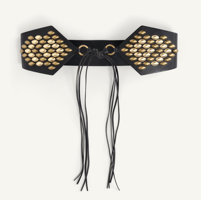 ZARA LIMITED EDITION GOLDEN LEATHER BELT Zara gold belt with - Gem main image 4