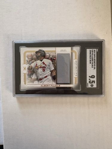 ALBERT PUJOLS SGC 9.5 2023 Topps Definitive Jumbo Relic Card 40/40 SP GAME-USED - Picture 1 of 4