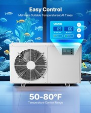 For Aquarium Chiller 500 Gallon, 1-1/2 HP Water Chiller For Hydroponics, Fast C