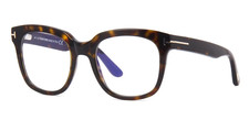 New Tom Ford Women's Eyeglasses FT 5537-B 052 BLUE BLOCK Dark Havana 52mm