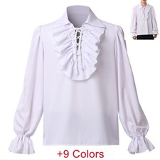 Mens Victorian Shirt Poet Vampire Shirt Medieval Renaissance Women Pirate Shirts