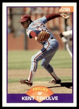 1989 Score Kent Tekulve Philadelphia Phillies #287