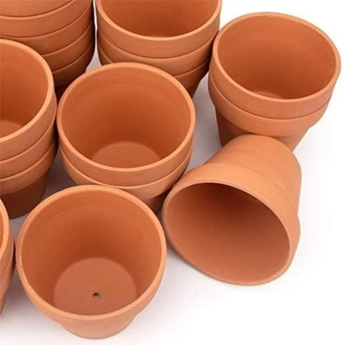 26 Pack 4" Terracotta Clay Pots with Drainage Hole - Image 4 of 4