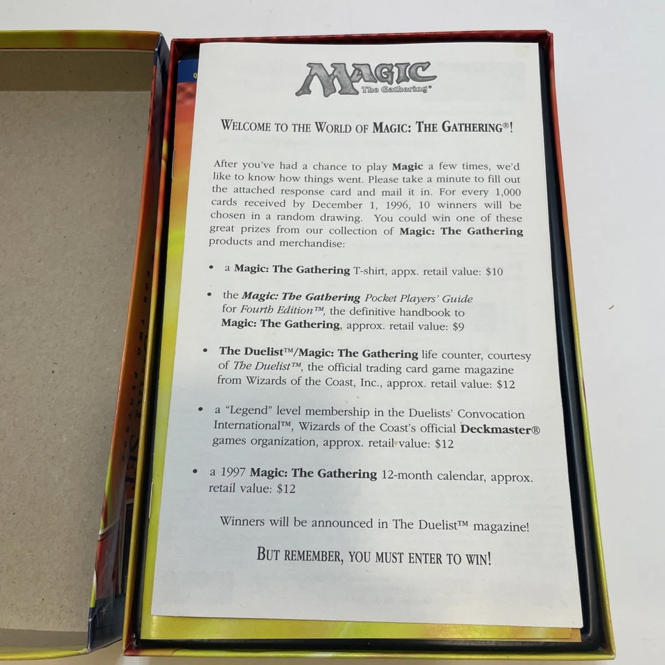 Magic The Gathering Quick Start Set Rivals New Factory Sealed 1996 Collectable - Image 2 of 4