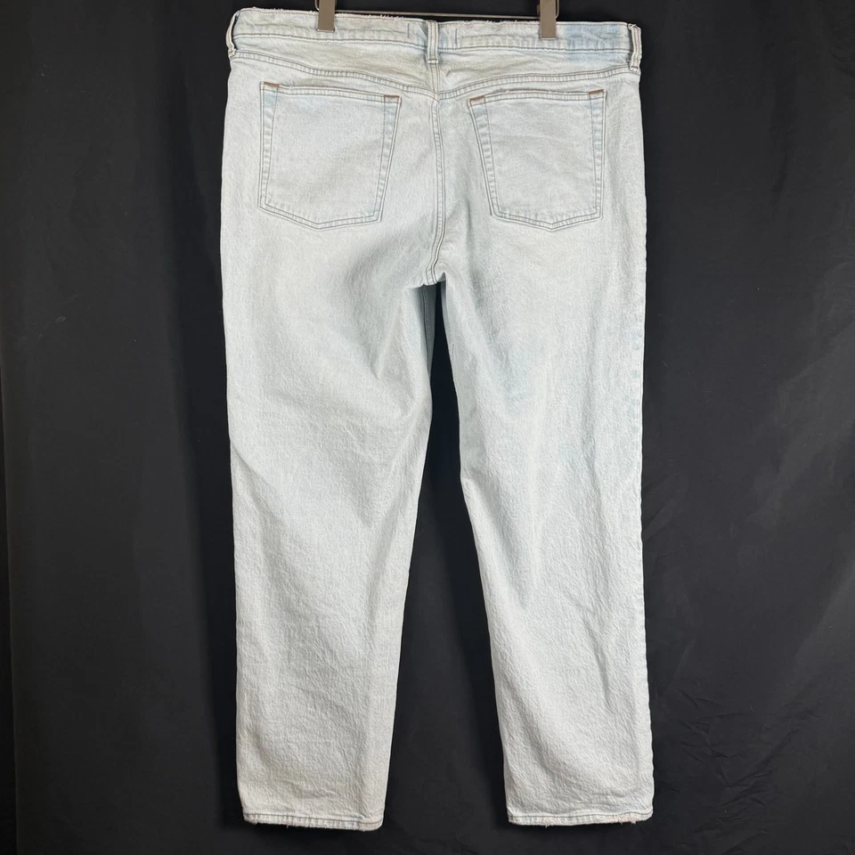 Abercrombie Und Fitch Damenjeans Größe 42 18 Hellblau Gerade Bein Mid-Rise - Bild 3 von 4