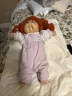 Cabbage Patch Doll 1980s Red Hair Blue Eyes Pink Overalls