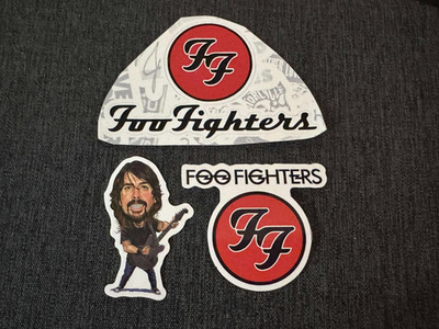 Lot (3) FOO FIGHTERS 1 1/4'' to 3 1/4'' Band Logo Stickers DAVE Grohl FAST FREE!