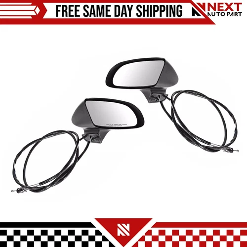 New Manual Remote Mirror Pair Set Left/Right For 1986-1990 Chevy Pontiac