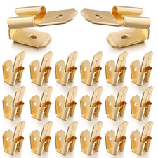 25 Pcs Piggyback Spade Connectors, 3 Way Adapter Dual Male to Single Female Bras