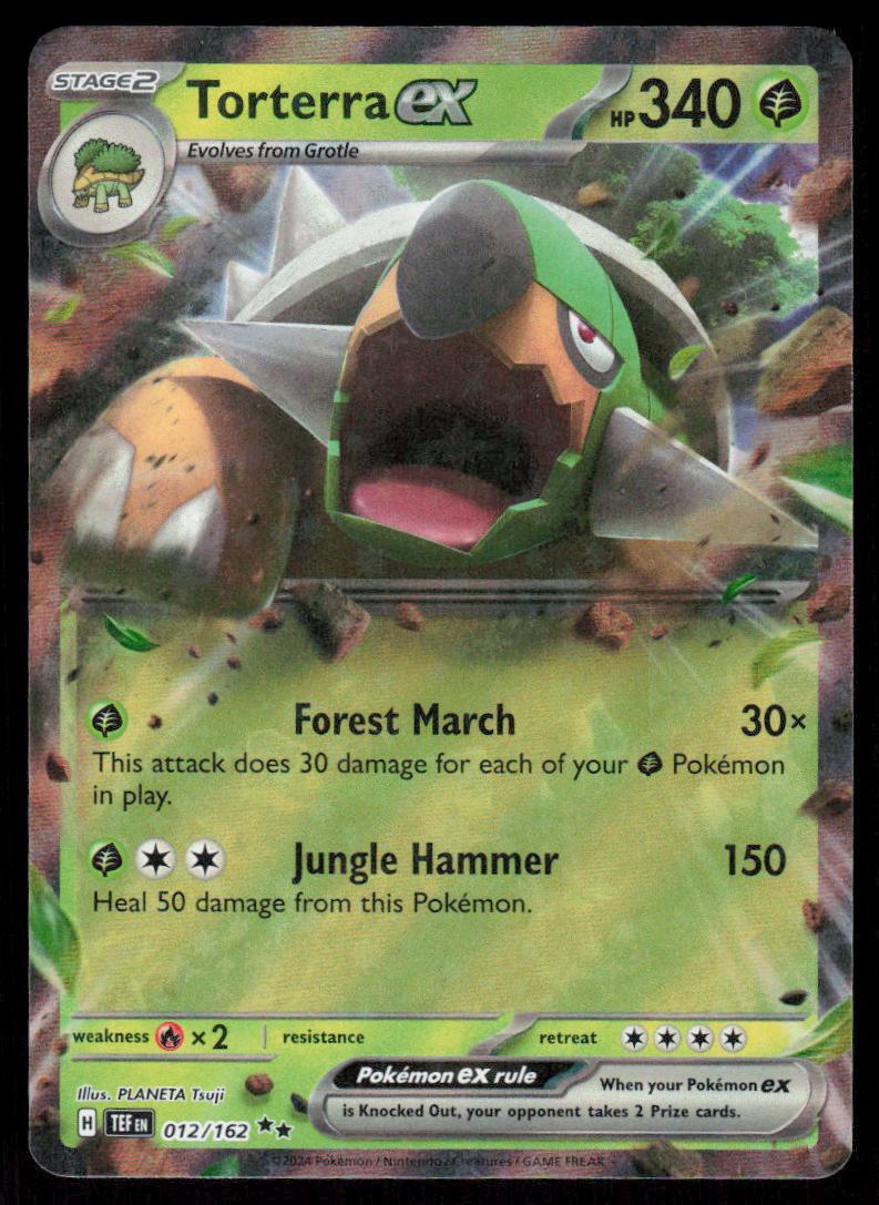 Torterra ex 012/162 Ultra Rare Pokemon Temporal Forces NM