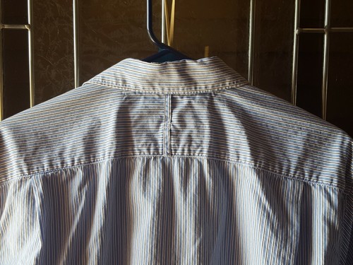 Men's Banana Republic Long-sleeve Blue Striped Button-up Dress Shirt Size Large - Picture 5 of 6