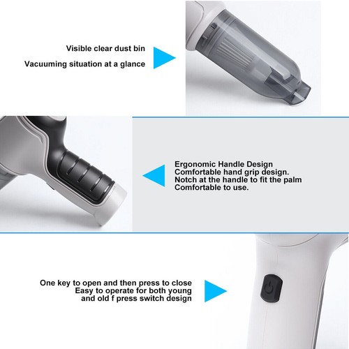 4 In 1 Wireless Car Vacuum Cleaner Household 9000Pa Strong Suction Air Blower - Picture 10 of 12
