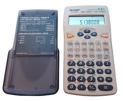 Sharp EL-531V Advanced D.A.L.  w CoverScientific Calculator EUC Tested