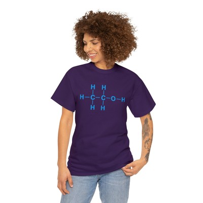 Alcohol Molecule | Unisex | Heavy Cotton | T-Shirt | Funny | Drinking | Science