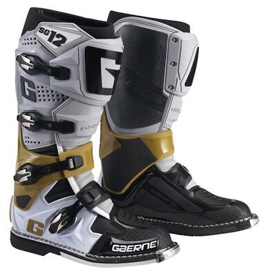 Gaerne SG12 grau/Magnesium/Weiß Erwachsene MX Stiefel Motocross Offroad Quad ATV