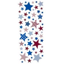 Red White  Blue Foil Star Stickers  4th of July