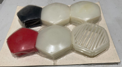 Vintage Fußball Lampenschirm zur Selbstmontage von Enlite rot schwarz & weiß neu im Karton