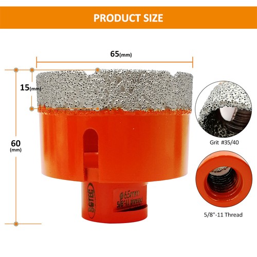 28-68mm 58 Diamond Drilling Bit Hole Saw Stone Tile Ceramic Drill Angle Grinder - Picture 20 of 21