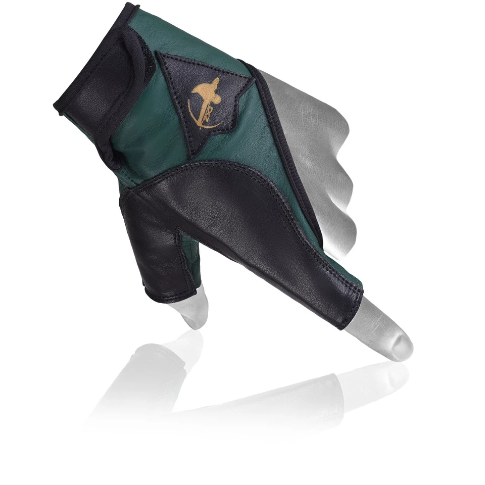 Archery Shooting glove 100% leather LEFT HAND green blue red - Image 4 of 4