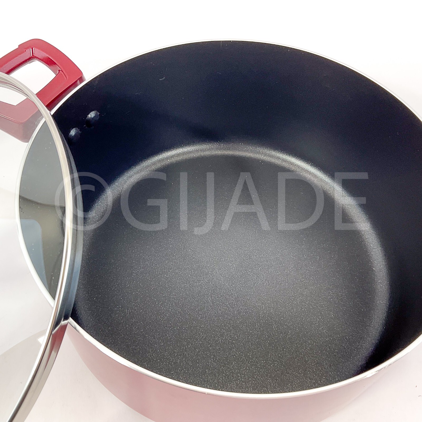 T-fal Nonstick  Aluminum 5-qt Casserole Pot  Red Cookware New