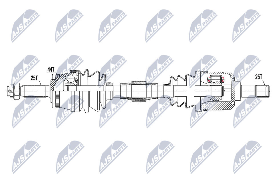 NPW-HY-593 NTY Drive Shaft for HYUNDAI