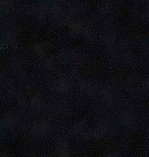 Laurel Burch Basics Gold Dot Black w/Metallic Fabric By FQ - 1/4 Yard - Y2662-3M