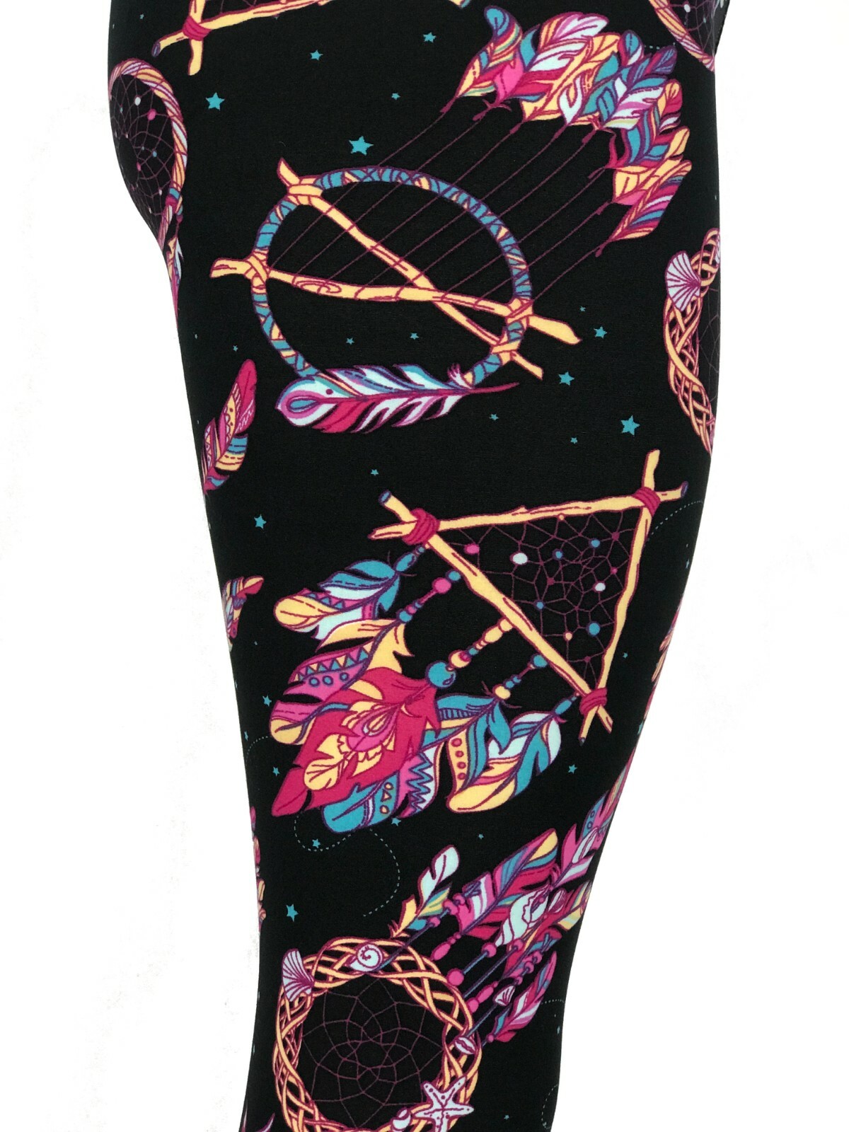 Dream Catcher Feathers Circles Triangles Southwest Leggings Multiple