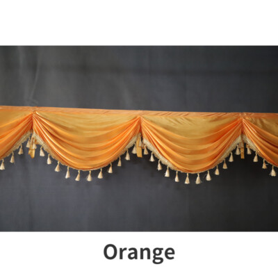 3 Meter Seidig Quasten Welle Vorhang Volant Fenster Treppe Kulisse Party Dekor