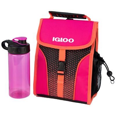IGLU KÜHLBOX LUNCH BAG & PASSENDE WASSERFLASCHE ISOLIERT SCHULE ESSEN TRINKEN BOX
