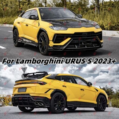 For Lamborghini URUS S 2023+ Dry Carbon Front Rear Lip Side Skirts Hood Panels