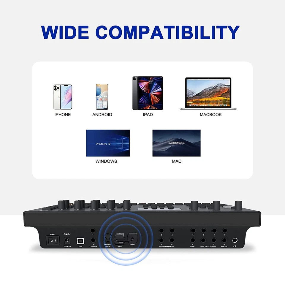 LEKATO Wireless Bluetooth MIDI Adapter Ultra Low Latency 5 PIN to MIDI Device - Image 4 of 4