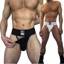 Jockmail Mens Removable Pouch Jockstrap Deep Waist Jock Strap Underwear Brief