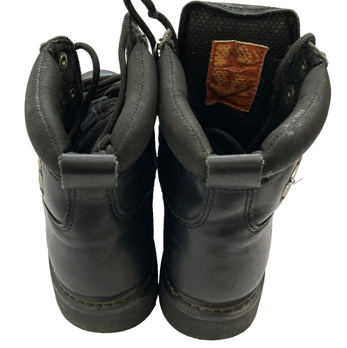 Harley Davidson Dipstick Women's Black Leather Steel Toe 6" Motorcycle Boots 9 - Picture 5 of 8