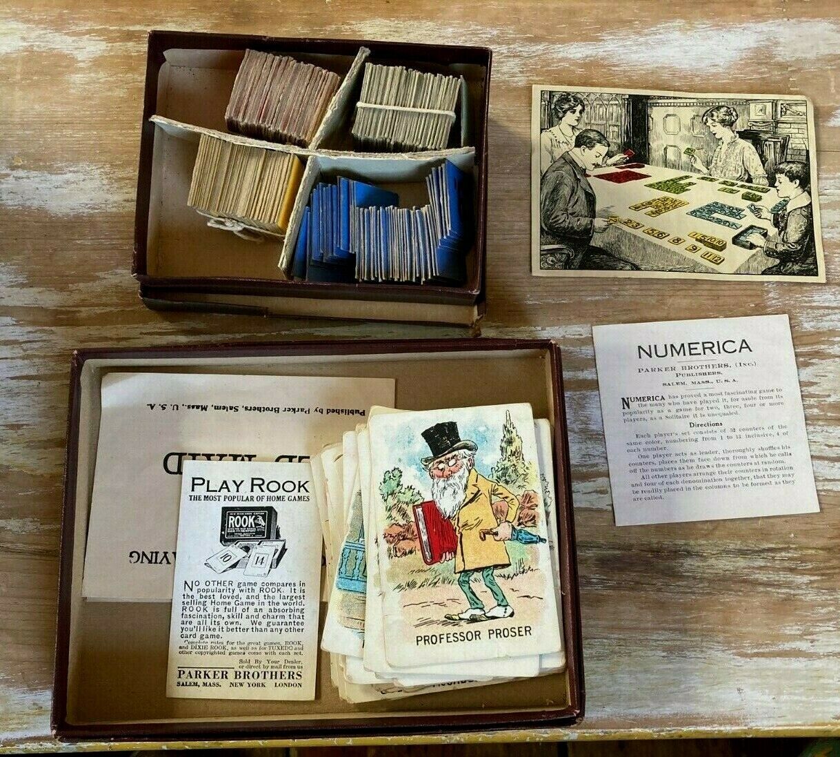 Antique card games Parker Brothers 今年も話題の Old late ついに再販開始 & Numerica 1800 Maid