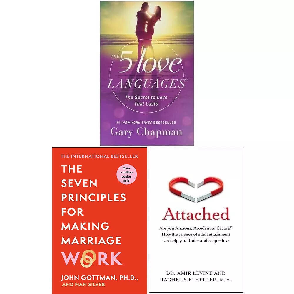 Seven Principles Making Marriage Work,Attached,5 Love Languages 3 Books Set NEW - Image 3