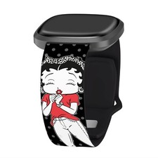Betty Boop Romantic Rebel HD Watch Band Compatible with Fitbit Versa Sense