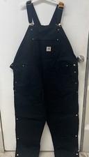 NWT CARHARTT Loose Fit Firm Duck Insulated Bib Overall-Black- Size 2XL- OR4393-M