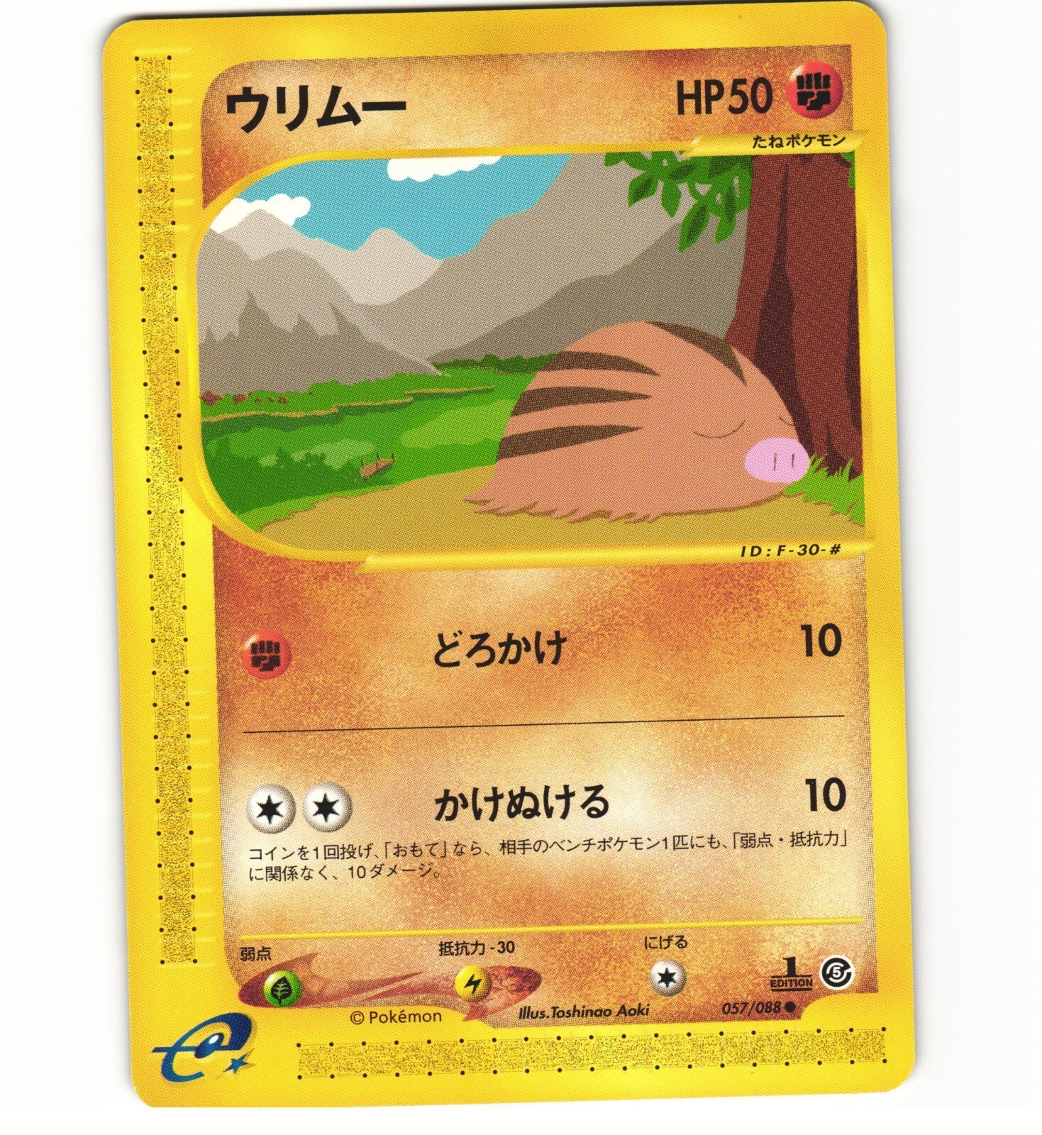 Swinub 057/088 1st Edition E5 Mysterious Mountains Japanese Card Pokemon (LP)