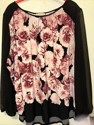 CJ Women s Plus Size 3X Floral Print Blouse