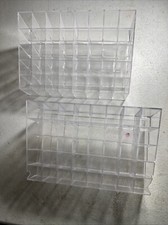 Pack Of Two Plastic Lipstick Organizer Stand - 40 Slot Cosmetic Display Makeup