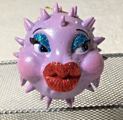 Vtg December Diamonds Bab's ll The Blowfish Purple Hanging Shimmer Decor NWT