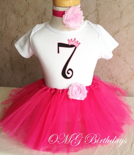 7th Birthday Tutu Shirt Outfit Set 